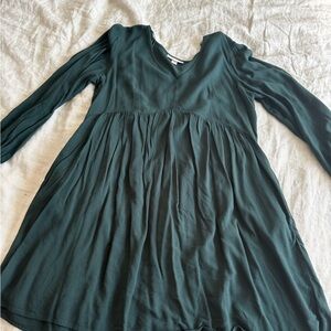 Knox Rose Deep Green Textured V-Neck Top